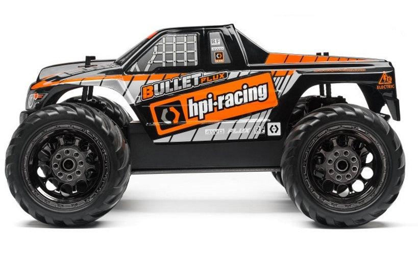 Hpi Racing 115515 Bullet MT Clear Body w/ Nitro/Flux Black Decals - PowerHobby