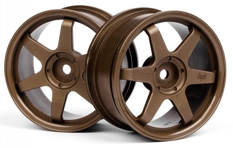 Hpi Racing 3838 TE37 Wheels 26mm Bronce (0mm Offset) Sprint 2 Nitro RS4 - PowerHobby