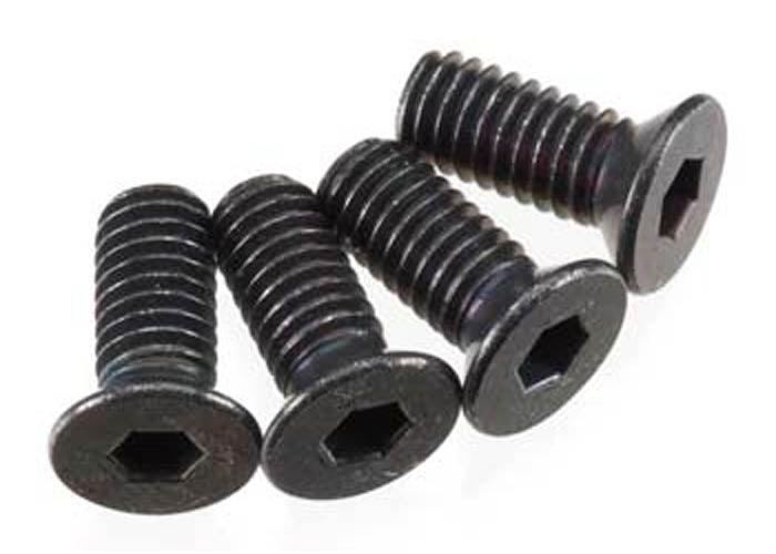 Hot Bodies HPIZ307 Racing Flat Head Screw M4x10mm Hex Socket/Thin (4) Vorza - PowerHobby