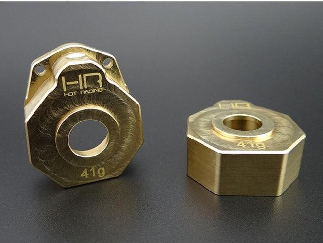 Hot Racing TRXF21HC Heavy 41g Brass Outer Portal Drive Housing Traxxas Trx-4 - PowerHobby