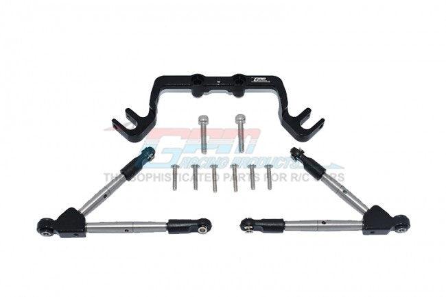 GPM ALUMINUM FRONT TIE RODS WITH STABILIZER FOR C HUB TRAXXAS HOSS 4X4 VXL BLACK - PowerHobby