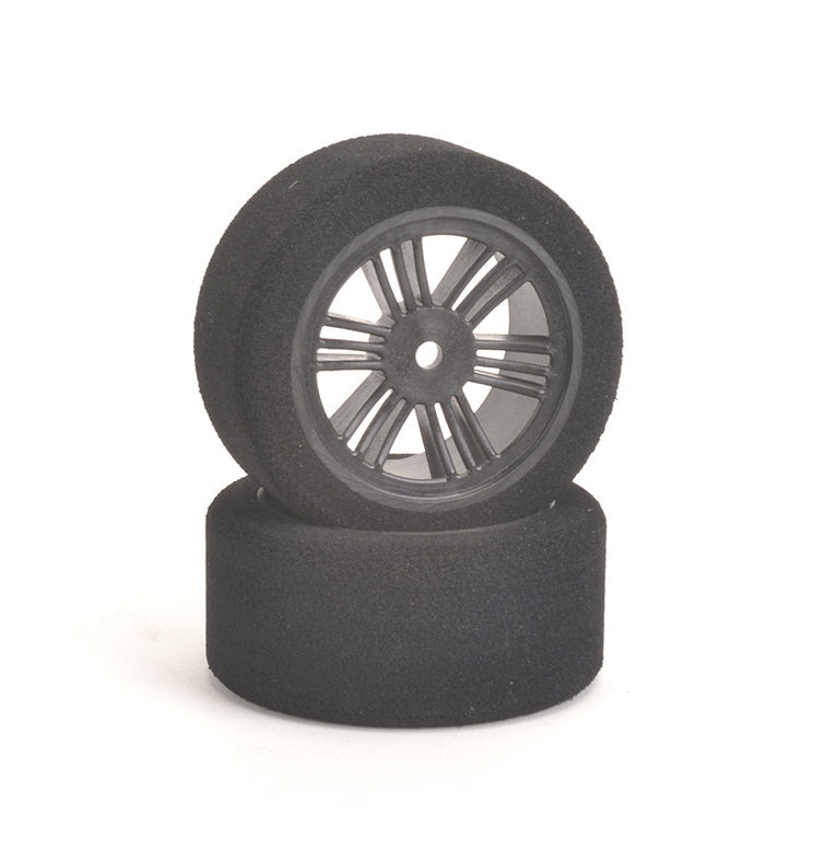 Contact 30mm 1/10 Nitro Sedan Foam Rear Tires (2) 37 Shore w/12mm Hex Black - PowerHobby