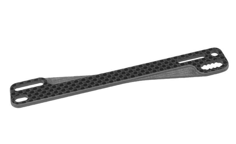 JConcepts 2520 Carbon Fiber Battery Brace Ribbed Chamfered Associated B74 - PowerHobby