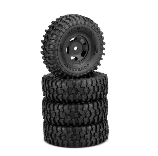 Jconcepts Tusk 1.0" Tires Gold Compound Mounted Black (4) Axial SCX24 - PowerHobby