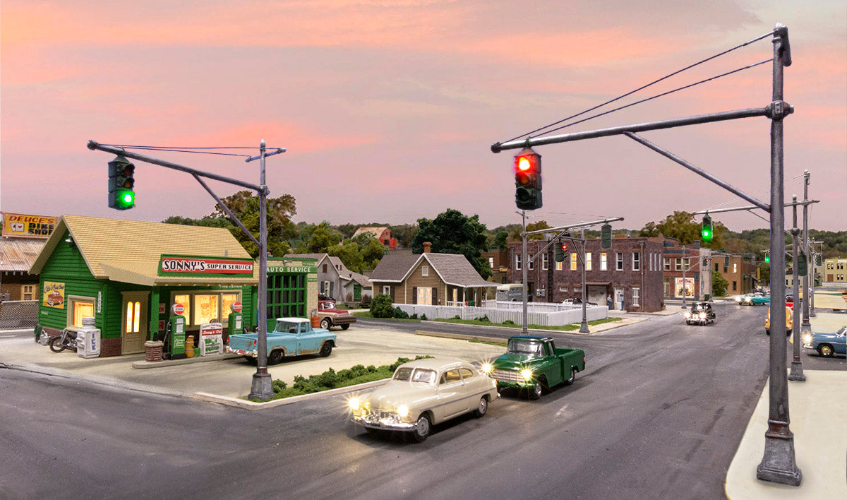 Woodland JP5666 O Scale Mast Arm Traffic Lights - PowerHobby