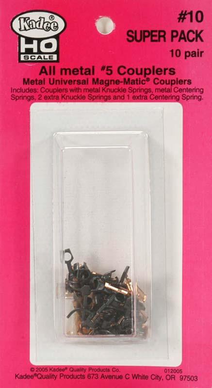 Kadee 10 HO #5 Universal Magne-Matic Couplers (20) w/o Draft Gear Box #10 No.5 - PowerHobby
