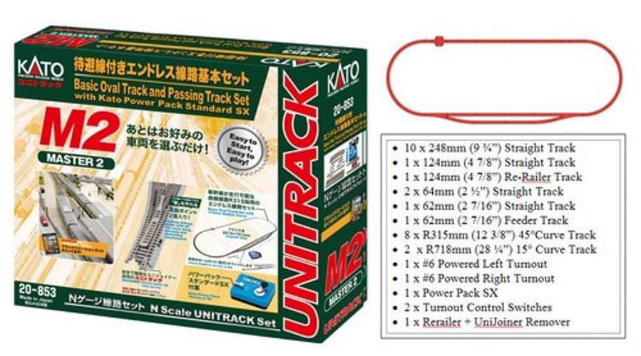 Kato 20-853 M2 Basic Oval and Siding with Kato Power Pack - PowerHobby