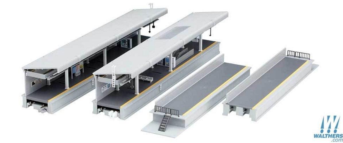 Kato 23-161 N Scale One-Sided Suburban Platform Dx Kit - PowerHobby