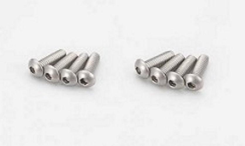 Kyosho 1-S13010HT Button Screw (Hex/Titanium/M3x10/8pieces) - PowerHobby