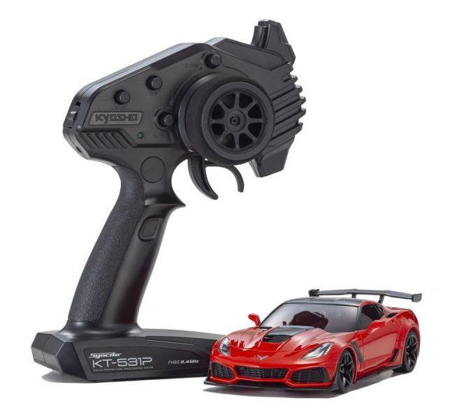 Kyosho Mini-Z RWD Series Readyset Chevrolet Corvette ZR1 Torch Red - PowerHobby