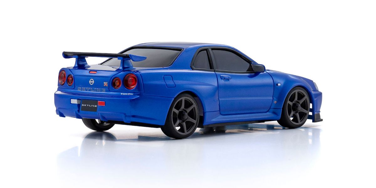 Kyosho MINI-Z AWD NISSAN SKYLINE GT-R R34 V.specⅡNür Metallic Blue - PowerHobby