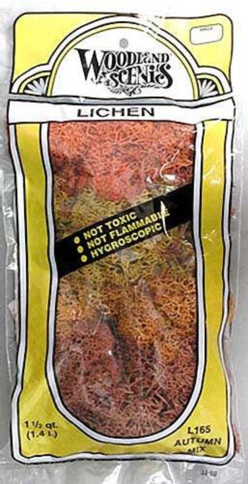 Woodland Scenics L165 N/HO LichenAutumn Mix 1.5 Quarts Train Scenery - PowerHobby