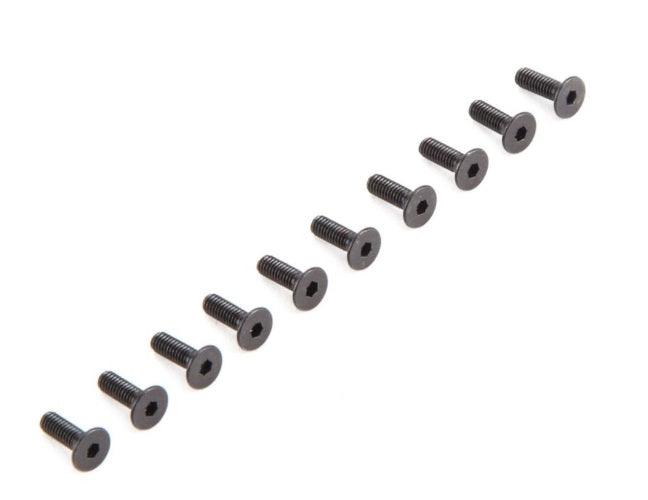 Losi Flat Head Screws M2.5 x 8mm (10) 1/6 Super Baja Rey 22X-4 8ight XT / XTE - PowerHobby