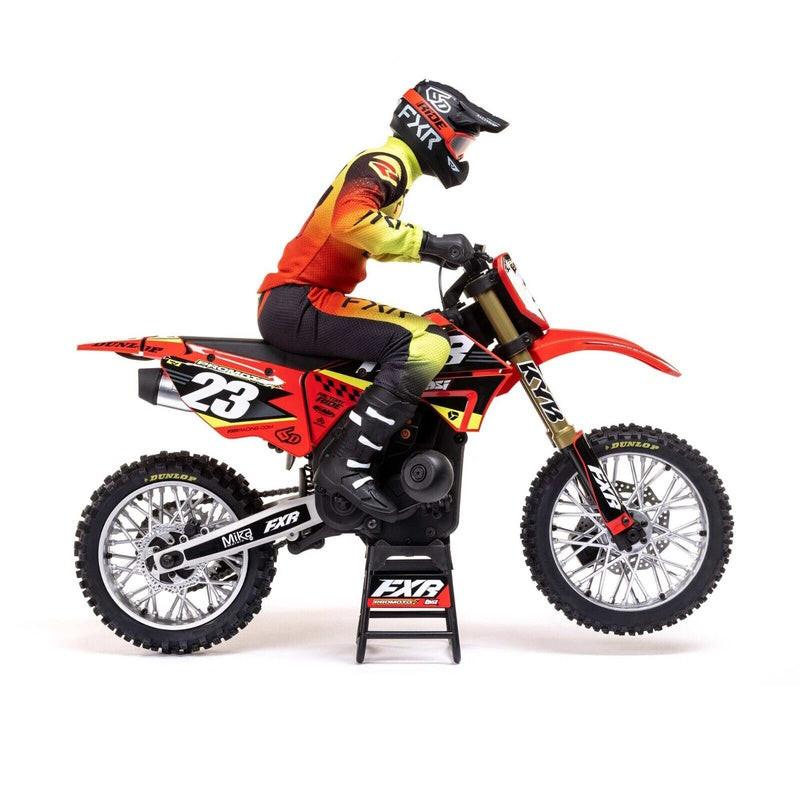 LOSI LOS06000T1 1/4 Promoto-MX Motorcycle RTR, FXR, Red - PowerHobby