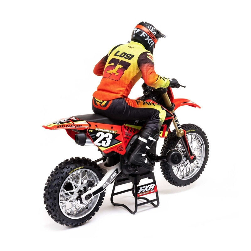 LOSI LOS06000T1 1/4 Promoto-MX Motorcycle RTR, FXR, Red - PowerHobby