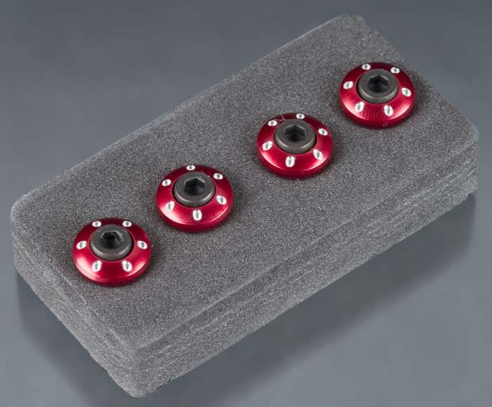 Traxxas 7668R Wheel Nut Washer Aluminum Red 3x12mm CS (4) LaTrax Teton / SST - PowerHobby