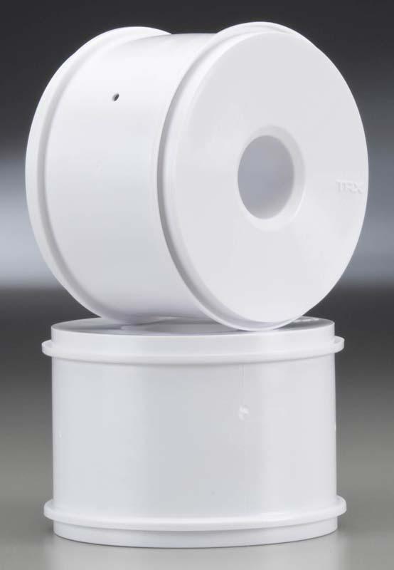 Traxxas 5371 3.8" Racing Dish Wheels White (2) Revo E-Maxx Summit T-Maxx E-Revo - PowerHobby