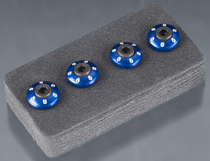 Traxxas 7668 Wheel Nut Washer Aluminum Blue 3x12mm CS (4) LaTrax Teton / SST - PowerHobby