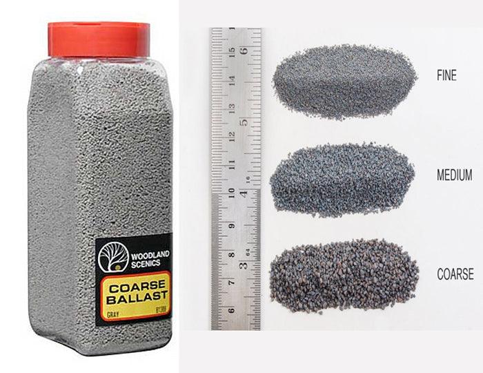 Woodland Scenics B1389 Ballast Coarse Gray 32oz - PowerHobby