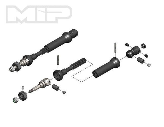 MIP 18150 X-Duty CVD Drive Kit Front 87mm to 112mm Traxxas Stamp Slash Rally - PowerHobby