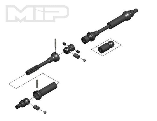 MIP 18180 X-Duty Center Drive Kit 95mm to 130mm Vaterra K5 K10 Ascender - PowerHobby