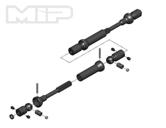 MIP 18190 X-Duty Center Drive Kit 120mm to 145mm /5mm Hubs Axial MAX-D - PowerHobby