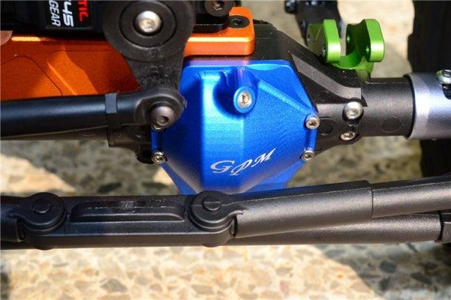 GPM ALUMINUM F/R COVER ORIGINAL AXLE HOUSING AXIAL SMT10 GRAVE DIGGER GUN SILVER - PowerHobby