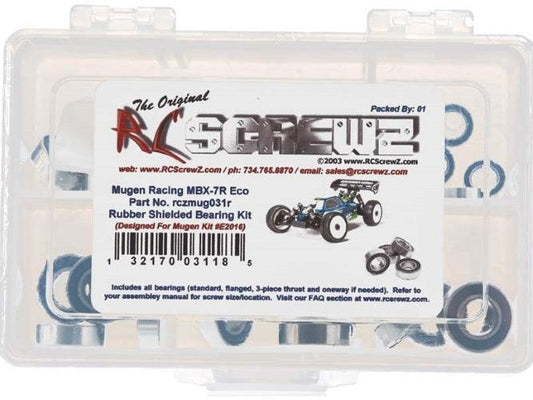 RC Screwz MUG031R Rubber Shieled Bearing Kit MBX7R ECO - PowerHobby