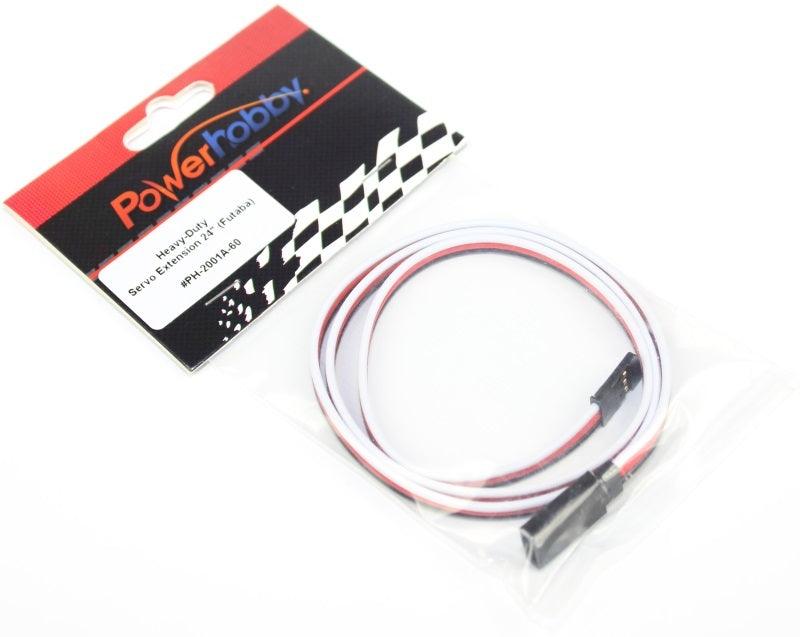 Powerhobby 24" Heavy Duty Servo Extension Wire Futaba Connector J 20AWG - PowerHobby