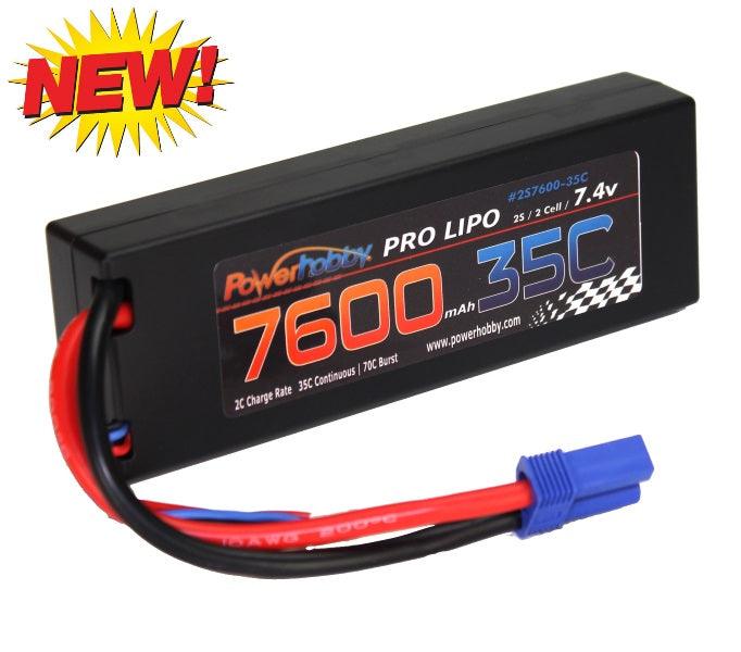 Powerhobby 2s 7.4v 7600mah 35c Lipo Battery w EC5 Plug 2-Cell - PowerHobby