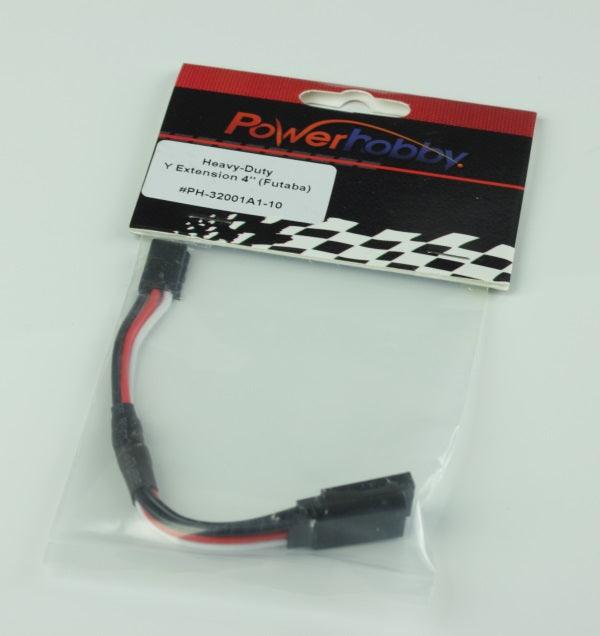 Powerhobby 4" Heavy Duty Y Servo Extension / Harness Futaba Connector - PowerHobby