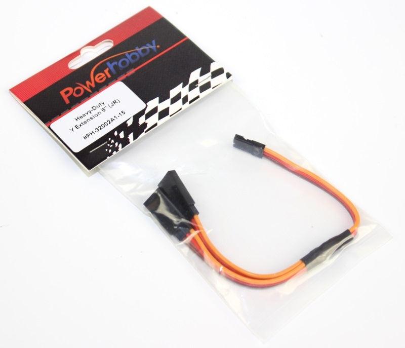 Powerhobby 6" Heavy Duty Y Servo Extension / Harness JR / Spektrum Connector - PowerHobby