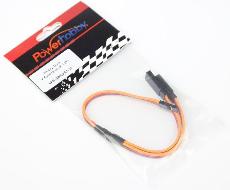 Powerhobby 8" Heavy Duty Y Servo Extension / Harness JR / Spektrum Connector - PowerHobby