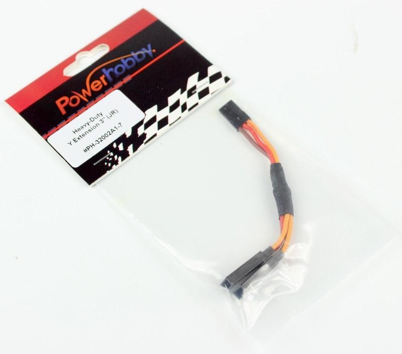 Powerhobby 3" Heavy Duty Y Servo Extension / Harness JR / Spektrum Connector - PowerHobby