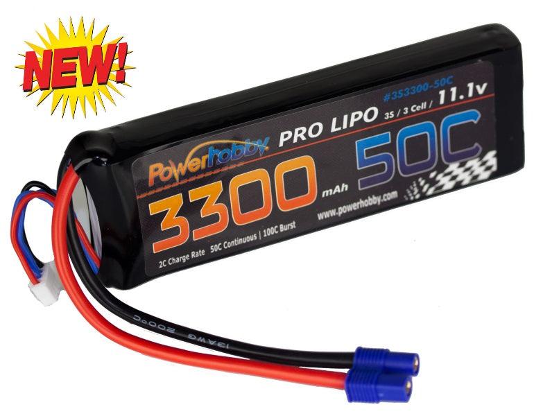 Powerhobby 3s 11.1v 3300mah 50c-100C Lipo Battery w EC3 Plug - PowerHobby