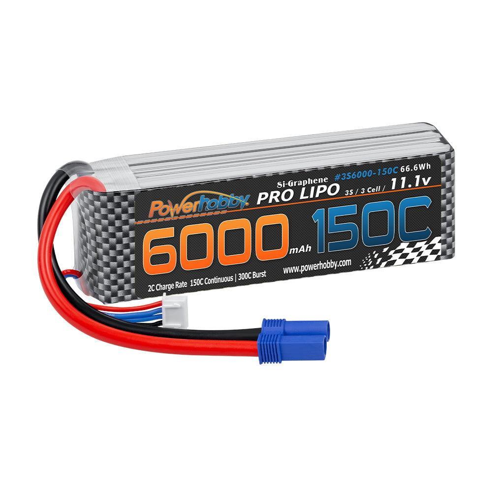 Powerhobby XTREME 3S 11.1V 6000mah 150c-300C Lipo Battery W EC5 3-Cell - PowerHobby