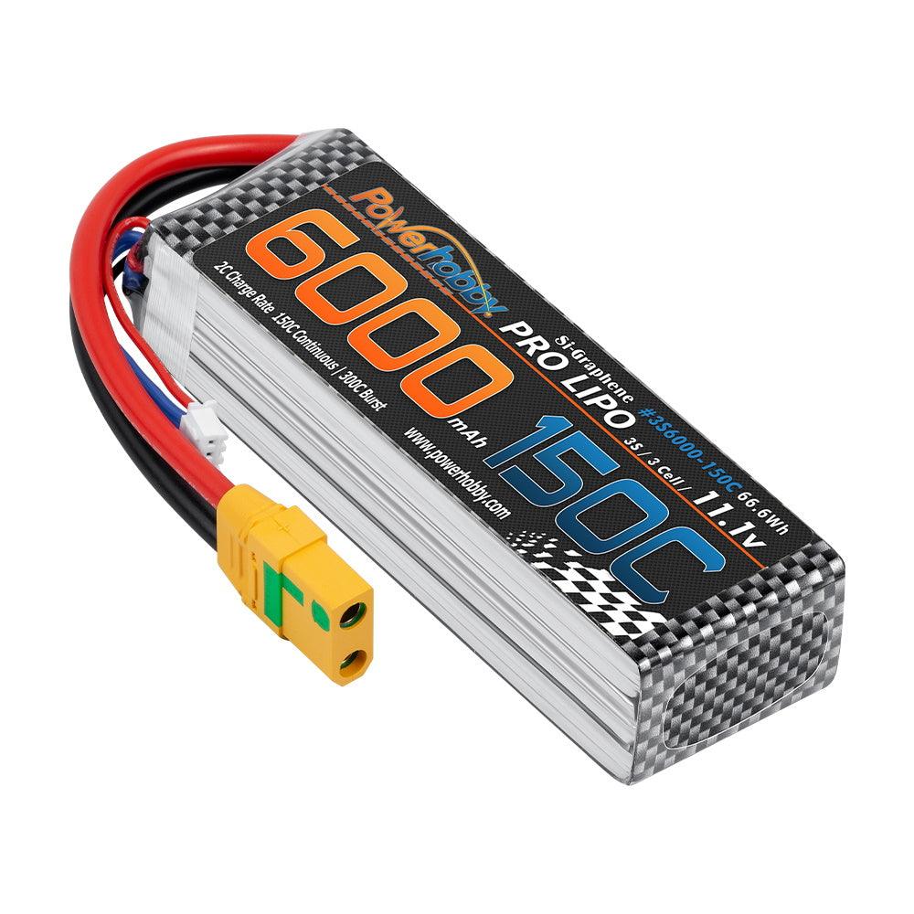 Powerhobby XTREME 3S 11.1V 6000mah 150c-300C Lipo Battery W XT90 3-Cell - PowerHobby