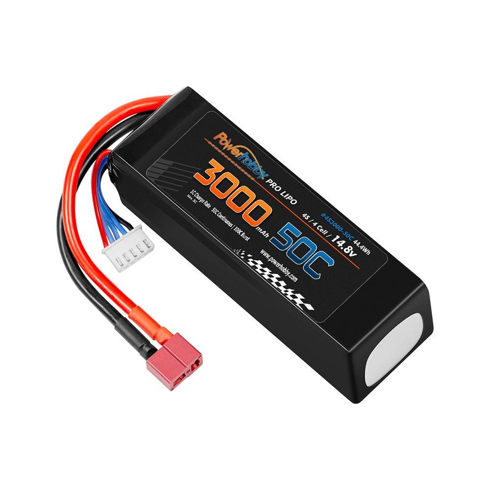 Powerhobby 4s 14.8v 3000mah 30C-60C Lipo Battery w Deans Plug 4-Cell - PowerHobby