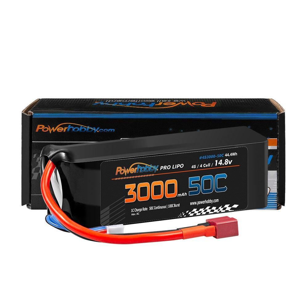 Powerhobby 4s 14.8v 3000mah 30C-60C Lipo Battery w Deans Plug 4-Cell - PowerHobby