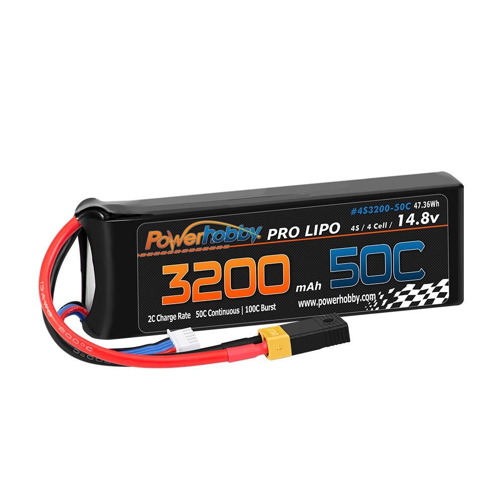 Powerhobby 4s 14.8v 3200mah 50c Lipo Battery w XT60 Plug - PowerHobby