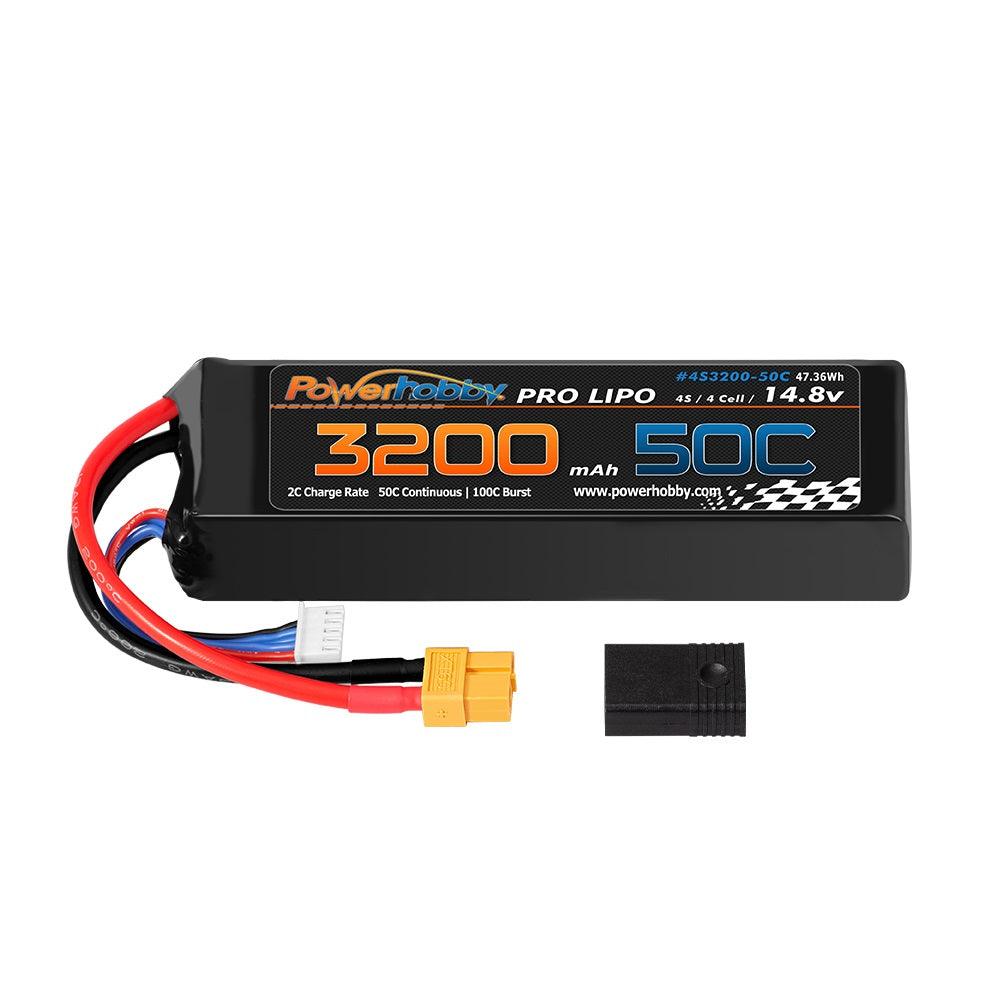 Powerhobby 4s 14.8v 3200mah 50c Lipo Battery w XT60 Plug - PowerHobby