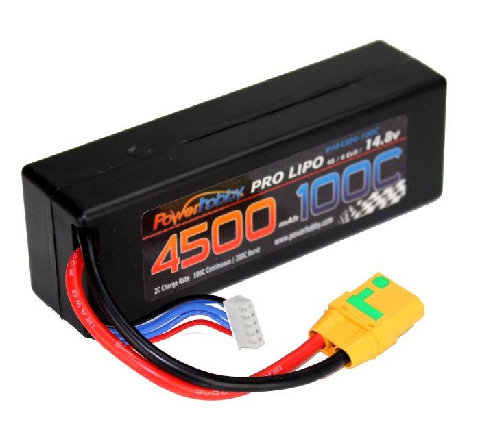 Powerhobby 4s 14.8V 4500mah 100c Lipo Batery w Xt90 Plug Hard Case 4-Cell - PowerHobby