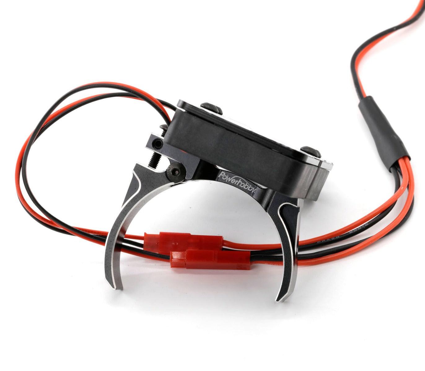 Powerhobby Aluminum Dual High Speed Cooling Fans BLACK Castle Creations 800kV - PowerHobby