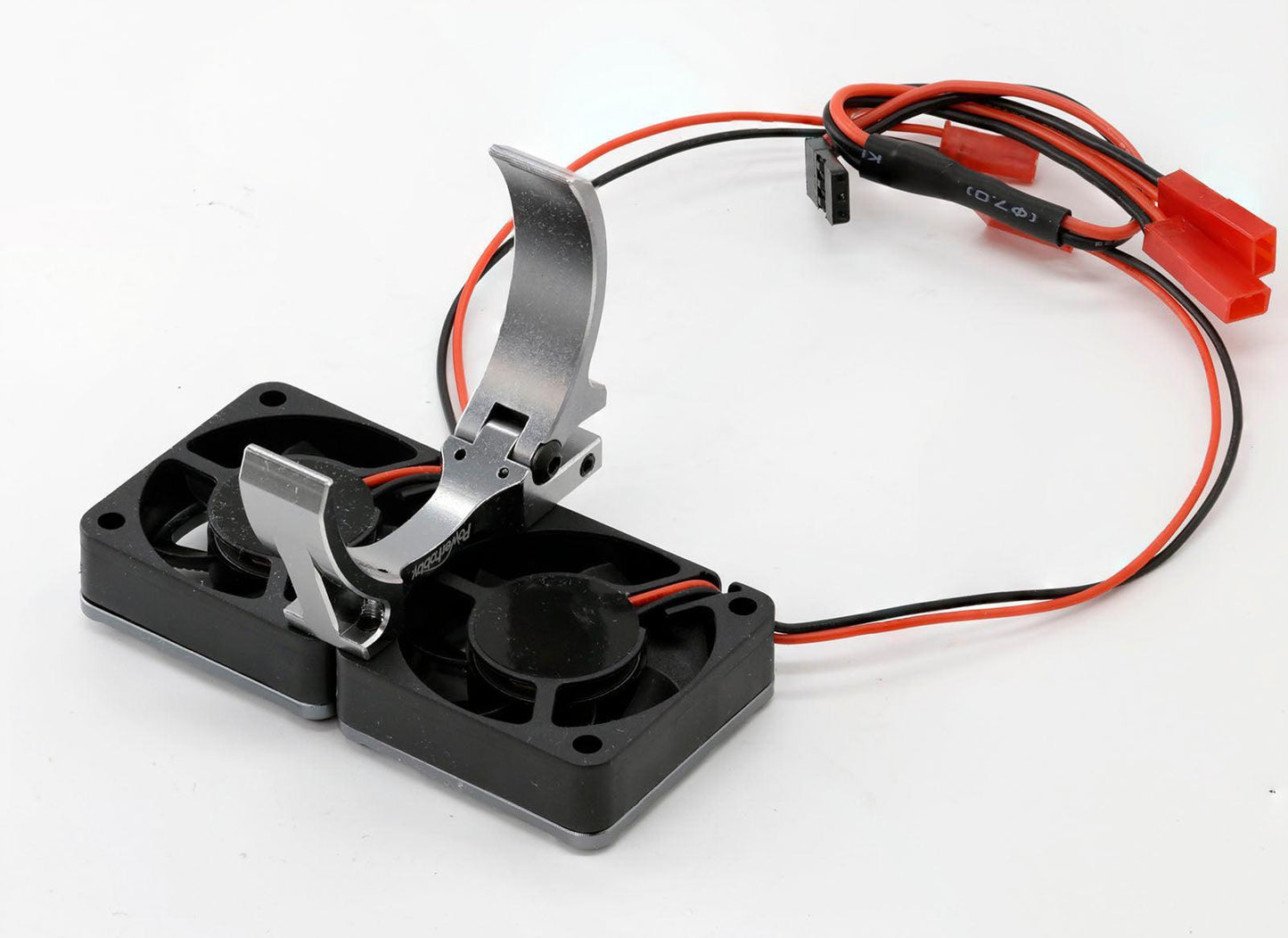 Powerhobby 1/10 Car Aluminum Heatsink 30mm Twin Turbo Cooling Fans Mount Gun - PowerHobby