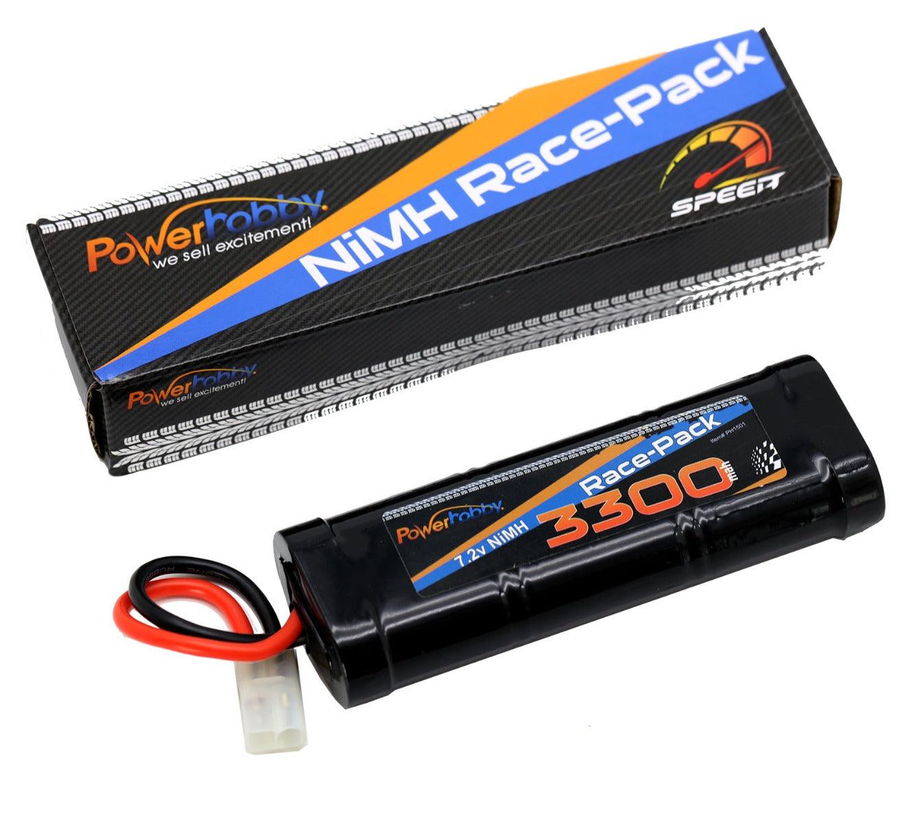 Powerhobby 7.2V 6-Cell 3300mah Nimh Flat Battery Pack w Tamiya Plug - PowerHobby