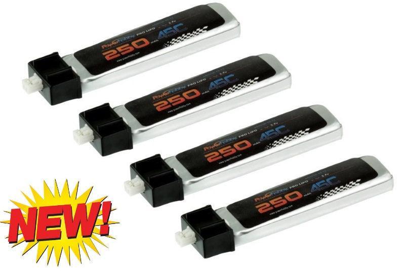 PowerHobby 1S 3.7V 250Mah 45C Lipo Battery (4) - PowerHobby