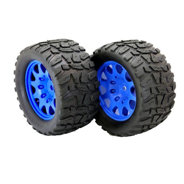 Powerhobby SCORPION XL Belted Tires Viper Wheels 4 Arrma Kraton OUTCAST 8S BLUE - PowerHobby