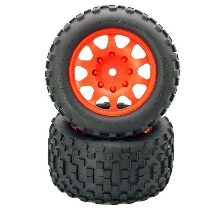 Powerhobby SCORPION XL Belted Tires Viper Wheels: Arrma Kraton OUTCAST 8S ORANGE - PowerHobby