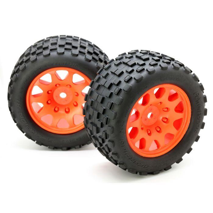 Powerhobby SCORPION XL Belted Tires Viper Wheels: Arrma Kraton OUTCAST 8S ORANGE - PowerHobby