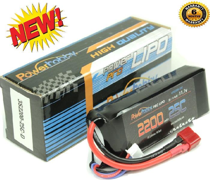 Powerhobby 3S 11.1V 2200mAh 25C Lipo Battery Pack w Deans Plug - PowerHobby
